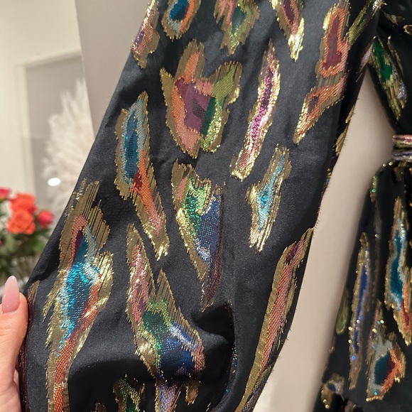 JULIA JORDAN  Size 4
Womens Metallic Above Knee Wrap Dress - Picture 4 of 8